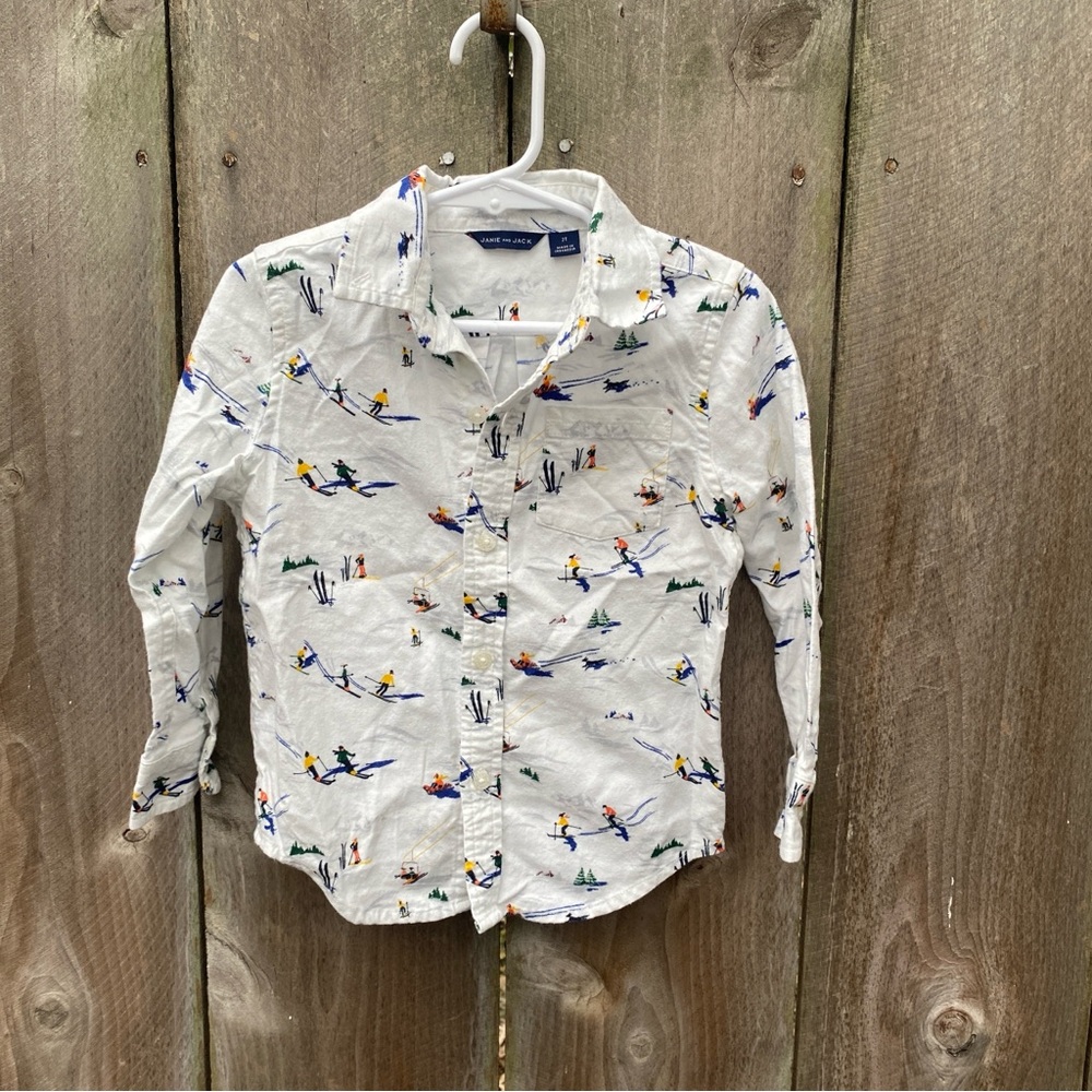 Janie and Jack Ski Brushed Twill‎ Shirt 2T - Picture 2 of 5